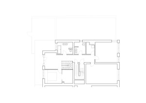 Půdorys 3.NP – stávajíci stav (Mezonet na Břevnově; esté architekti)