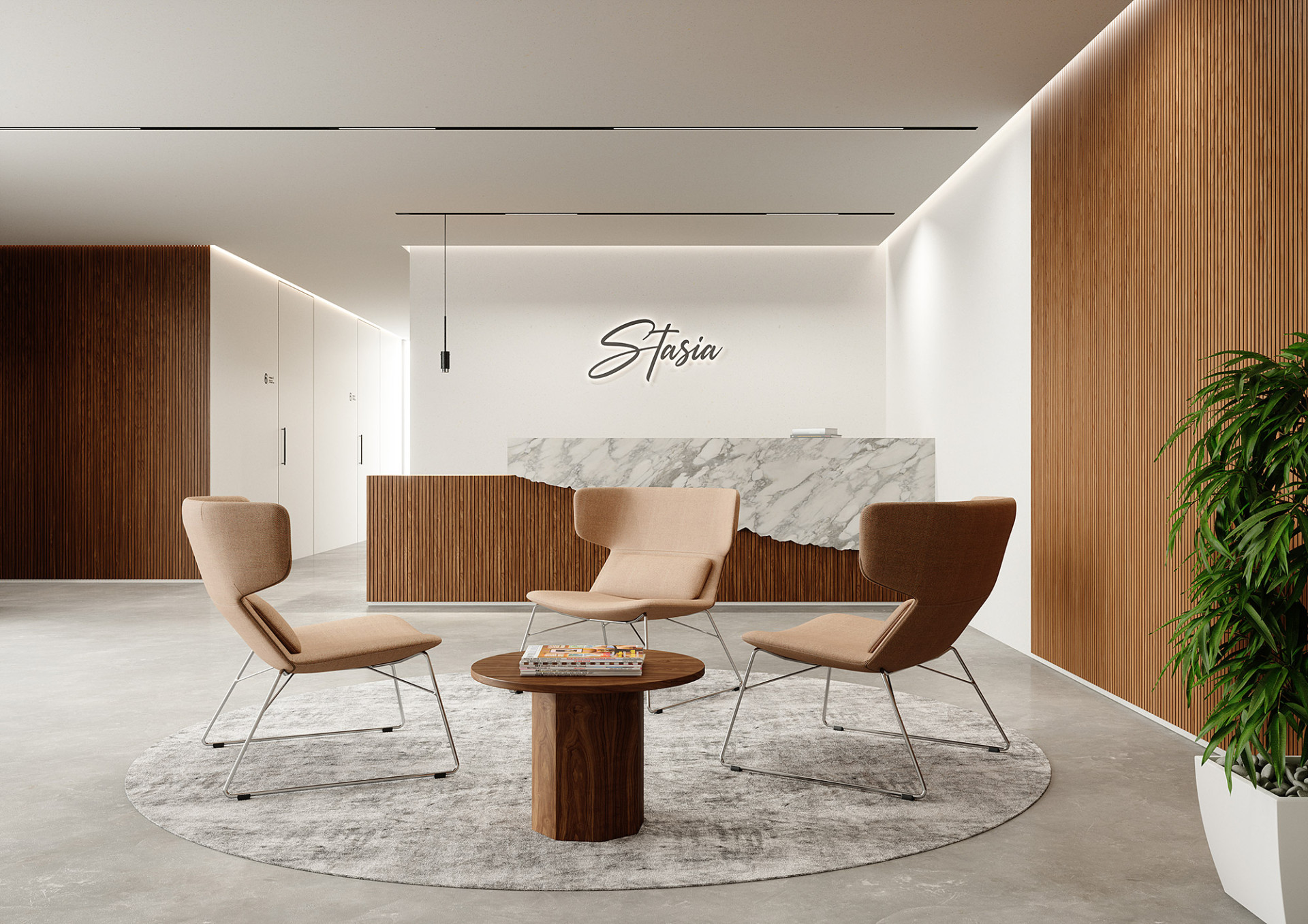 Křeslo Flexi Lounge od LD Seating, které navrhlo italské studio Orlandini Design.