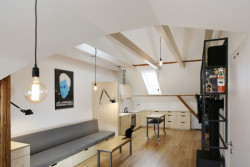 Neuhäusl Hunal, rekonstrukce podkrovního bytu, foto