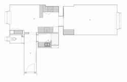 ArchitectureMADE, rekonstrukce plzeňského 1+1, půdorys