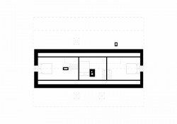 Rekonstrukce chaty v Harrachově, Mooza architecture, půdorys 2NP ložnice