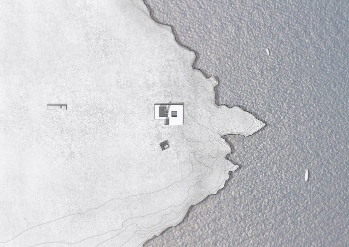 Eliška Kovaříková, Přestavba majáku na hotel v Syrakusách, Itálie, situace – foto