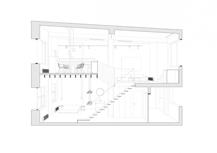 Loft Mlynica, řezopohled, Juraj Hubinský, Peter Kuklica, Martin Smerek