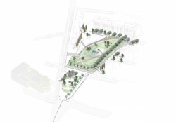 Landererov Park, axonometrie, fbcc architecture