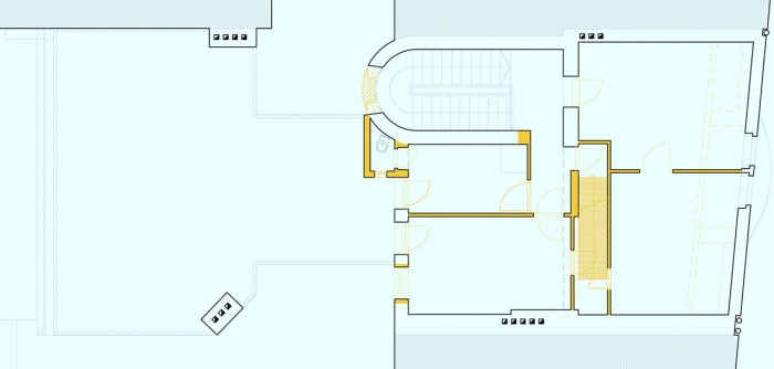 PLATFORMA ARCHITEKTI, Dům s loftem, 5. NP, původní stav - foto