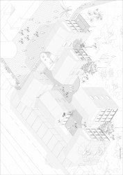 Axonometrie - exteriér