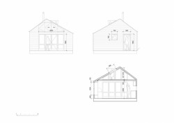 DDAANN, Hausbót, řez příčný + pohledy čelní – foto