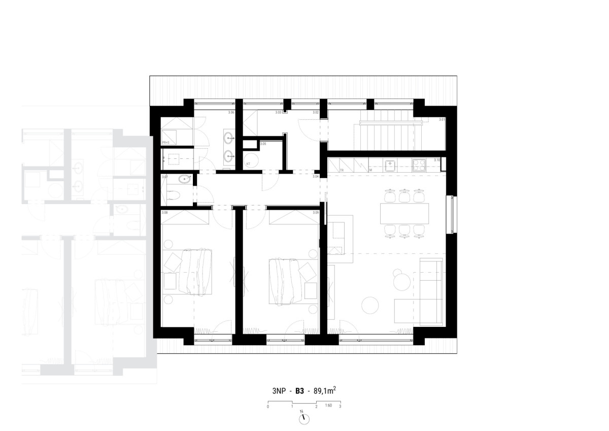  (Apartmánový dvojdům v Krušných horách; BekArch)