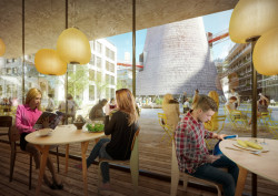 Návrh proměny brownfieldu Špitálka, A8000, vizualizace