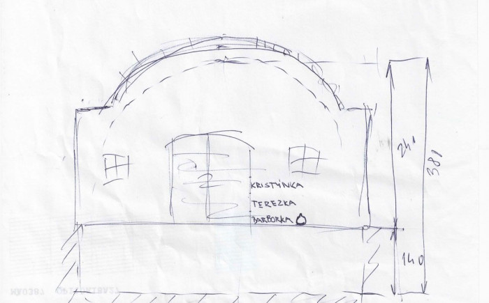 ORA, Vinný sklep U Modráka, skica investora – foto