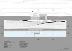 Plovoucí lázně na Rašínově nábřeží, půdorys paluba, Petr Janda/Brainwork