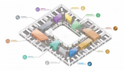 Kanceláře společnosti Livesport, Studio Reaktor / Jakub Heidler, Jan Kačer, schéma nadhled