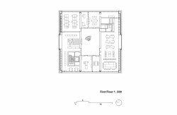 Campus Moos, model, půdorys 2NP, E2A