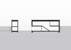 Dům ve Skrejši, Refuel works / Zbyněk Ryška, Jan Skoupý, Libor Šupler, řez podélný