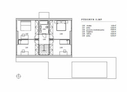 Kompaktní dům, půdorys 2NP, atelier38,