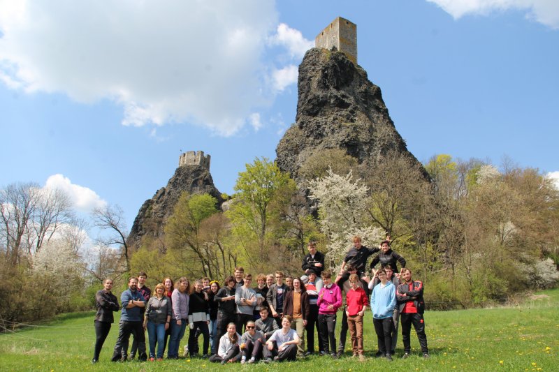Foto z terénu - odborná praxe studentů SPŠ zeměměřické a geografického gymnázia v Praze