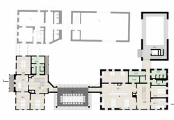 Sídlo firmy Lasvit, ov – a, ov architekti, půdorys 2NP