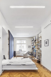 Byt Žižkov, ložnice s rozloženou postelí, 0,5 Studio