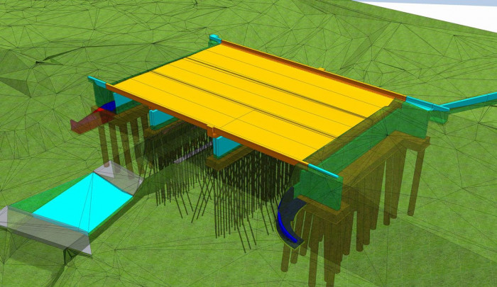 Železniční most v Bartoškově ulici, model - foto