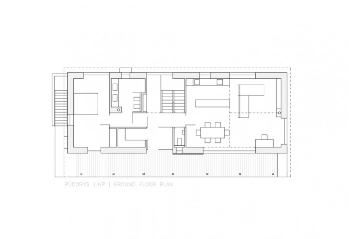 Dům se stodolou na Vysočině, 1NP, Machar & Teichman