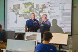 Studenti pracovali na podkladu mračen bodů, které zajistil SCAN4BIM s.r.o.