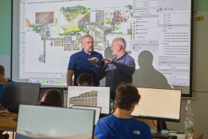 Studenti pracovali na podkladu mračen bodů, které zajistil SCAN4BIM s.r.o.