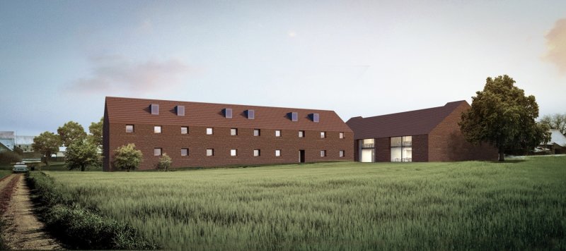 Polyfunkční dům Slivenec od bod architekti (soutěžní návrh)