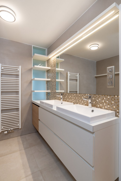 Interiér mezonetového bytu, studio AEIOU