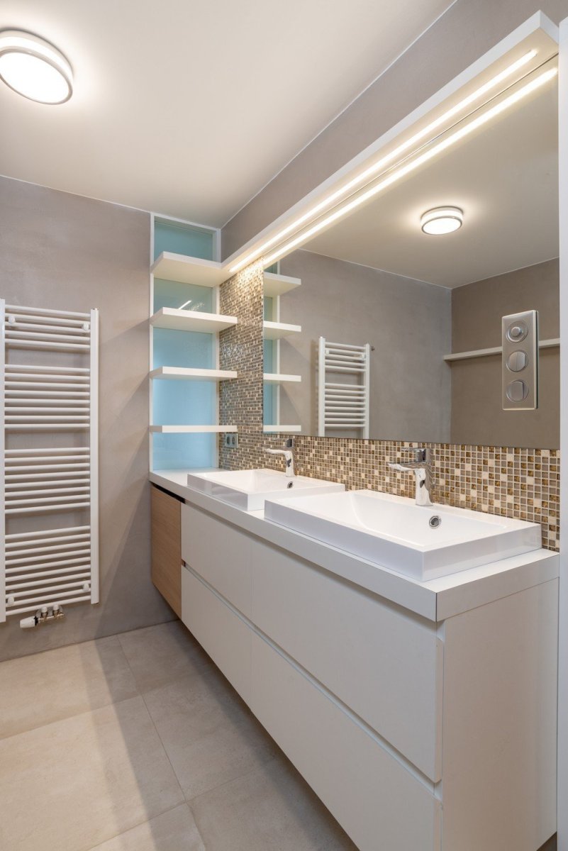 Interiér mezonetového bytu, studio AEIOU