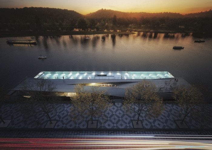 Plovoucí lázně na Rašínově nábřeží, Petr Janda/Brainwork