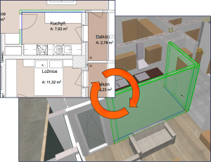 Vylepšená navigace mezi 2D/3D
