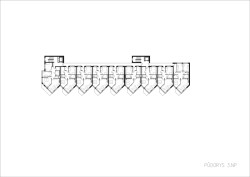 Půdorys 3. NP (Rezidence Starý pivovar v Brně-Králově Poli, Atelier RAW)