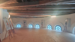 Jízdárna Světce, půda, kde se skladovalo seno. (rok 2025)