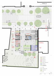 Martin Čeněk, Dalibor Hlaváček, Ludvík Holub a Zuzana Kučerová, Nová radnice pro Prahu 7, půdorys // 3. místo – foto