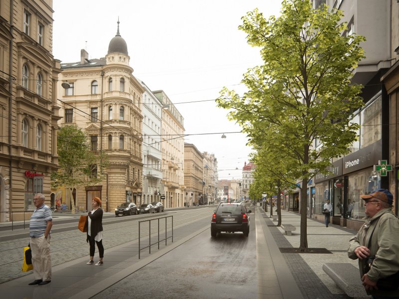 Za dva roky odstartuje proměna trasy od Národní po Prašnou bránu pod vedením Aoc ateliéru