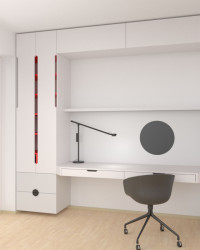 Vizualizace dětský pokoj (Interiér domu v Lysolajích, Amulet architekti)