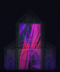 Weltraumgrafik, kostel Sv. Cyrila a Metoděje, vizualizace,