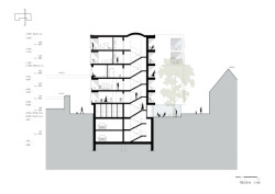 Řez příčný - architektonické návrhy řešení v průběhu projekční přípravy