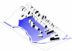 Martin Holba, Úštěcké svahy jižní, axonometrie, parcelace - foto