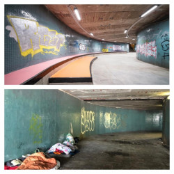 Před a po - proměna podchodu na Vltavské