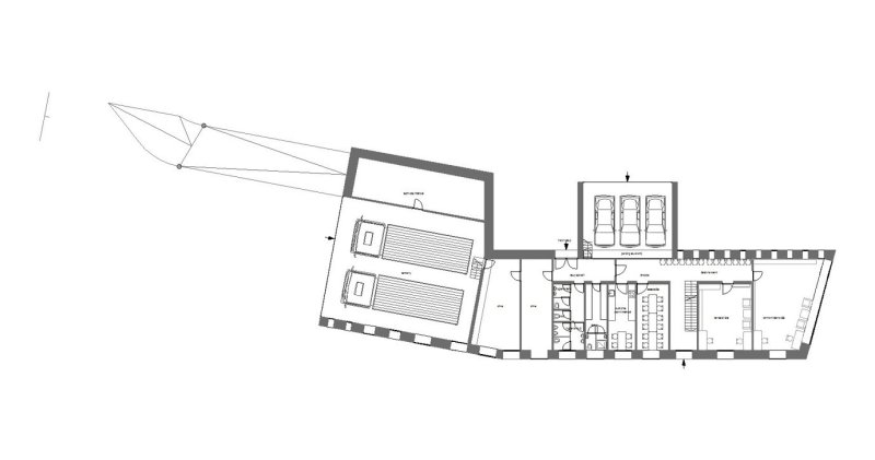 Administrativní budova ve Strančicích, půdorys 1.NP, Architektura s.r.o.
