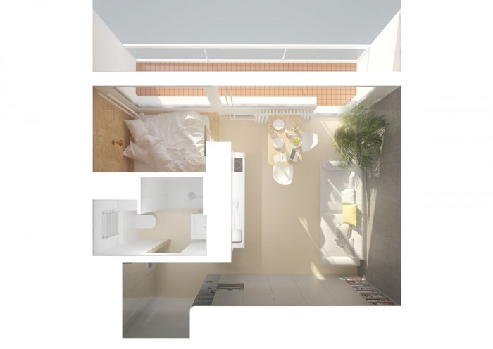 Byt Troja, vizualizace půdorysu