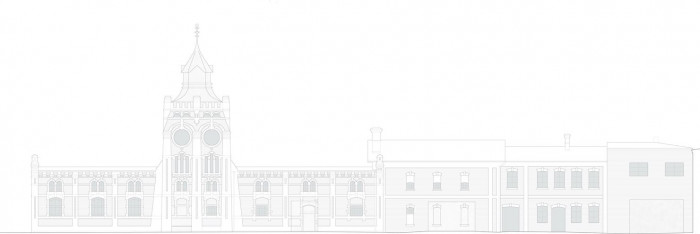 Projekt na obnovu bývalých jatek pro PLATO, půdorys