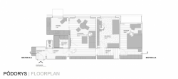 Architekti Šercel Švec (A2S), Rekonštrukcia bytu Ostredková, půdorys nový - foto