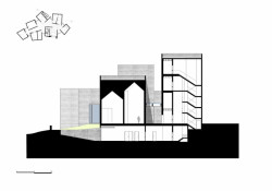 Interpretation Centre of Romanesque, řez, spaceworkers