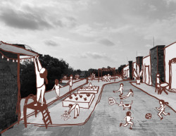 Výstava využití olomouckého opevnění od studentů brněnské architektury.