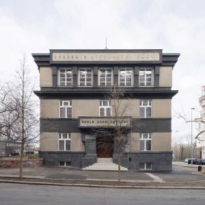 Škola architektury AVU v Praze po rekonstrukci podle návrhu Marcely Steinbachové a ateliéru Skupina