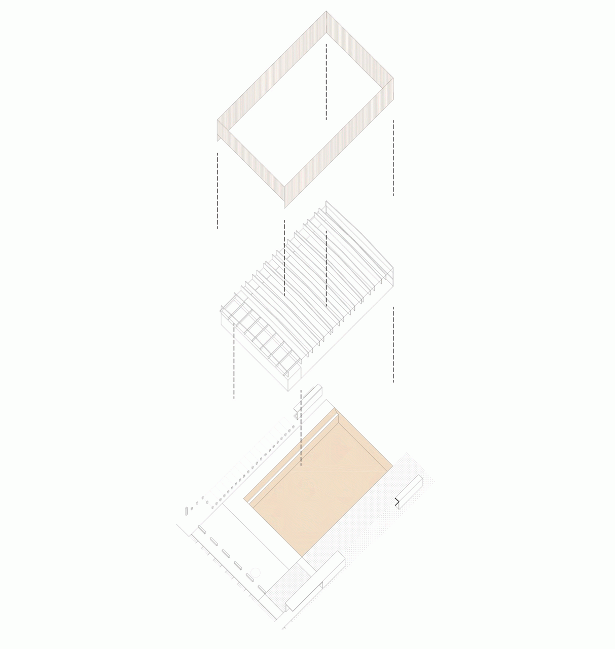 Dietger Wissounig Architekten, Sportovní hala St. Martin, schéma - foto