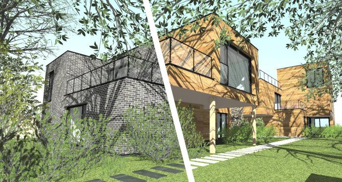 Artlantis RT² umožňuje ve stejném projektu nezávisle porovnávat a rozvíjet několik architektonických řešení.