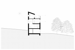 Zábran Nová architekti, Rodinný dům/věž Čižice, řez – foto